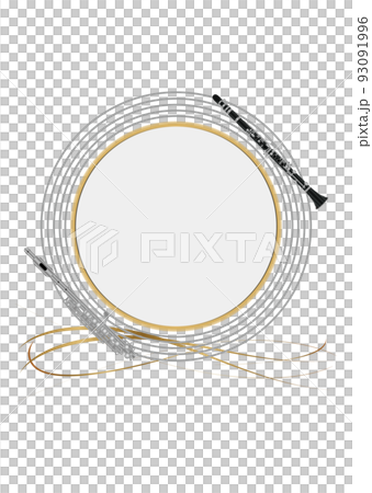 楽器と五線譜 楽器と五線譜 93091996