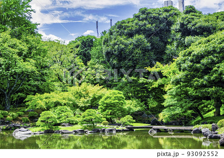 東京都 旧古河庭園 心字池 国の名勝 東京都 旧古河庭園 心字池 国の名勝 93092552