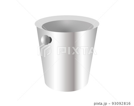 ステンレス(アルミニウム)製ワインクーラーのシンプルなイラスト ステンレス(アルミニウム)製ワインクーラーのシンプルなイラスト 93092816