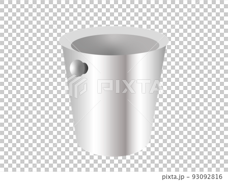 ステンレス(アルミニウム)製ワインクーラーのシンプルなイラスト ステンレス(アルミニウム)製ワインクーラーのシンプルなイラスト 93092816