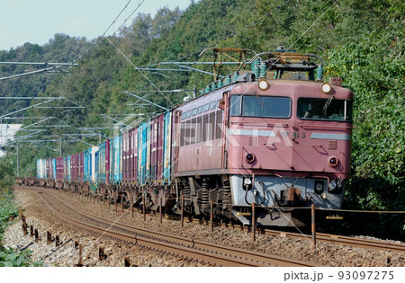 北陸本線　津幡ー倶利伽羅　JR貨物　EF81-3（富山） 93097275