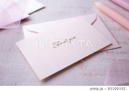 メッセージカード　Thank you　手紙 93100192