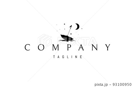 Vector logo on which an abstract image of an umbrella on which a small bird sits. 93100950