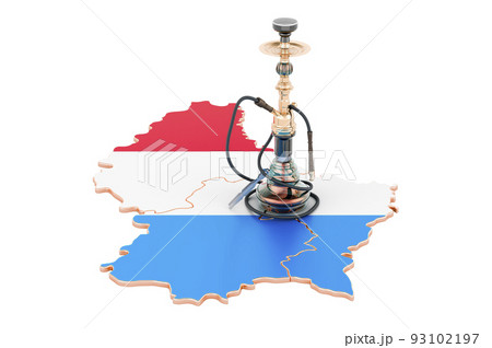 Hookan on Luxembourgish map, 3D rendering Hookan on Luxembourgish map, 3D rendering 93102197