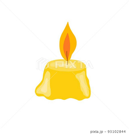 Candle simple vector cartoon flat style illustration, clipart useful for Christmas or Halloween holiday decoration, witchcraft attribute doodle hand drawn image, gothic mystical design Candle simple vector cartoon flat style illustration, clipart useful for Christmas or Halloween holiday decoration, witchcraft attribute doodle hand drawn image, gothic mystical design 93102844