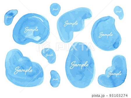 水彩の曲面手描き素材 水彩の曲面手描き素材 93103274