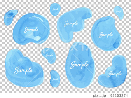 水彩の曲面手描き素材 水彩の曲面手描き素材 93103274