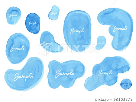 水彩の曲面手描き素材 水彩の曲面手描き素材 93103275