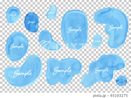 水彩の曲面手描き素材 水彩の曲面手描き素材 93103275