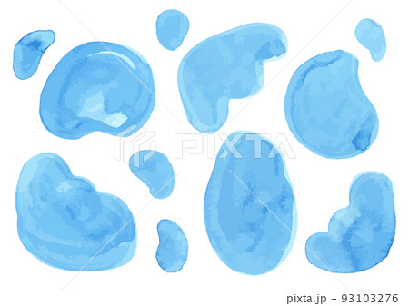 水彩の曲面手描き素材 93103276
