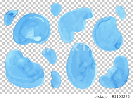 水彩の曲面手描き素材 93103276
