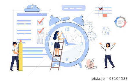 Deadline Time management on the road to success Metaphor of time management 93104583