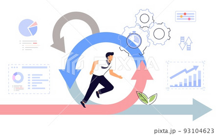 Agile development decisions methodology business concept development diagram 93104623