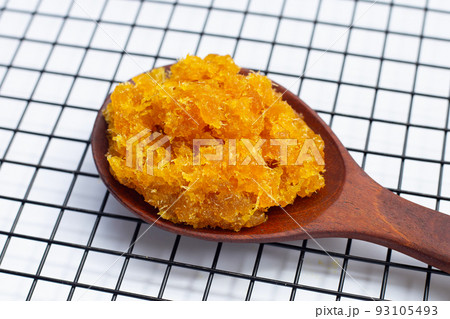 Pineapple paste or jam on white background. 93105493
