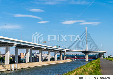 「東京都」首都高 中央環状線かつしかハープ橋 「東京都」首都高 中央環状線かつしかハープ橋 93106826