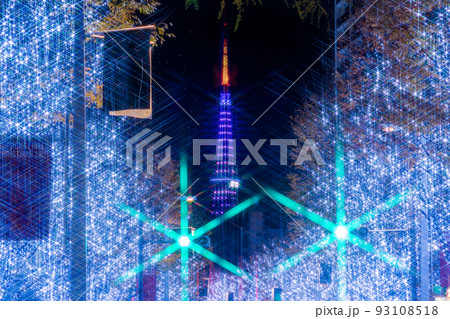 都市夜景「東京都」冬の六本木けやき坂イルミメーション 都市夜景「東京都」冬の六本木けやき坂イルミメーション 93108518