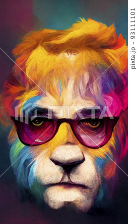 Portrait of a hipster wearing sunglasses. Stylish hipster with sunglasses. Stylized drawing of a stylish animal. Perfect for phone wallpaper or for posters. Portrait of a hipster wearing sunglasses. Stylish hipster with sunglasses. Stylized drawing of a stylish animal. Perfect for phone wallpaper or for posters. 93111101