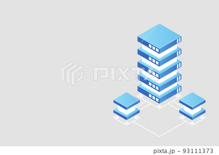 Transfer of user data to the server. Data flow. Data storage. Server. Digital space. Data center. Big Data 93111373