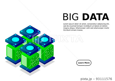 Concept of big data processing energy station of future server room rack data center Concept of big data processing energy station of future server room rack data center 93111576