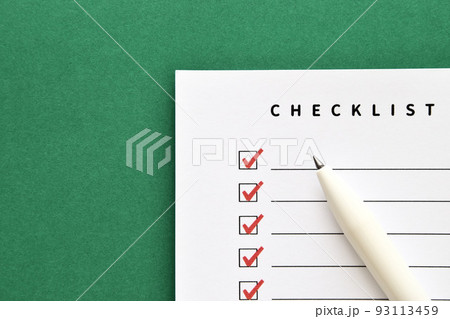 チェックリストとボールペン チェックリストとボールペン 93113459