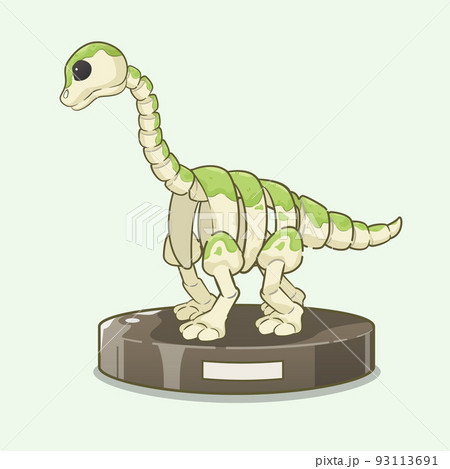 Cartoon brachiosaurus dinosaur fossil.... - Stock Illustration [93113691] -  PIXTA