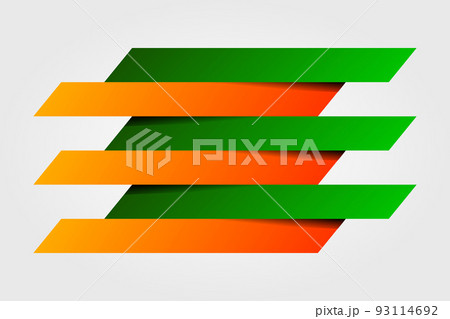 Infographics paper rectangle banners with shadows on white background. 93114692