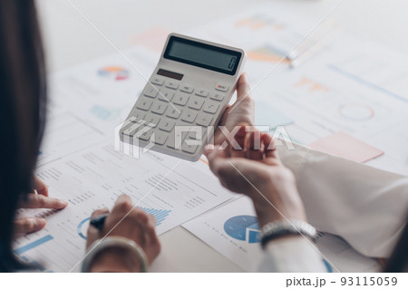 Group of Business planning business strategy and brainstorming to analyze direction global economy. Finance concept. Group of Business planning business strategy and brainstorming to analyze direction global economy. Finance concept. 93115059