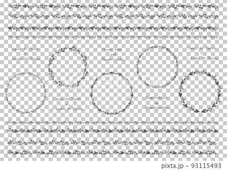 草木のフレーム、ラインセット 草木のフレーム、ラインセット 93115493