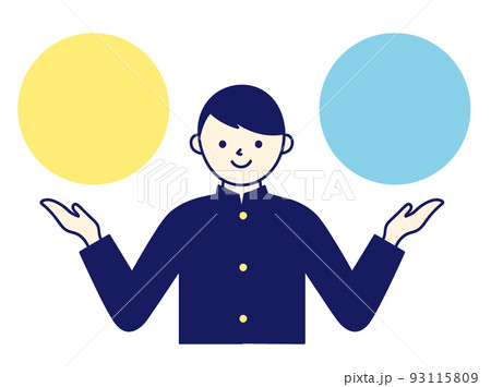 2択　選択する　どっち　イラスト 93115809