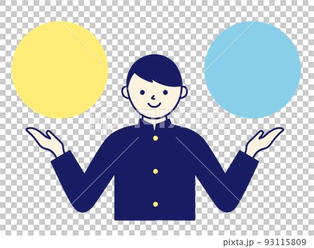 2択　選択する　どっち　イラスト 93115809