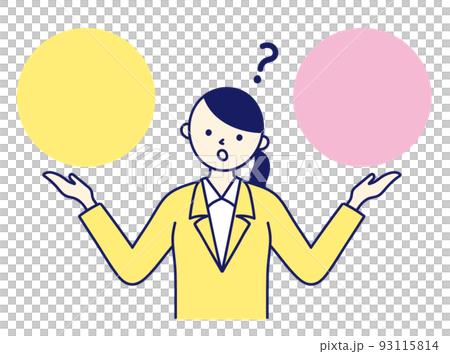 2択　選択する　どっち　イラスト 93115814
