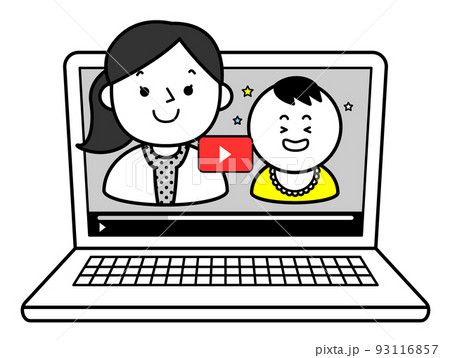 動画配信者 シンプルイラスト ママユーチューバー 動画配信者 シンプルイラスト ママユーチューバー 93116857