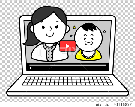 動画配信者 シンプルイラスト ママユーチューバー 動画配信者 シンプルイラスト ママユーチューバー 93116857