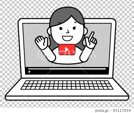 動画配信者 シンプルイラスト 動画配信者 シンプルイラスト 93117054