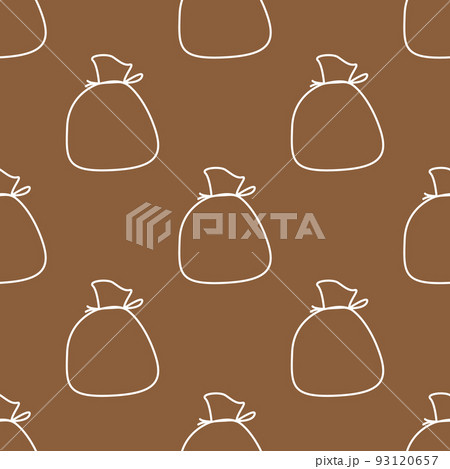 Tied sack seamless pattern background Tied sack seamless pattern background 93120657