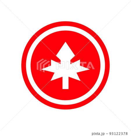 メイプルの葉っぱ模様のカナディアンコイン。ベクター。 メイプルの葉っぱ模様のカナディアンコイン。ベクター。 93122378