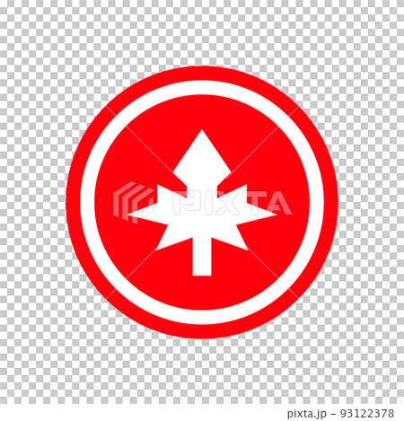 メイプルの葉っぱ模様のカナディアンコイン。ベクター。 メイプルの葉っぱ模様のカナディアンコイン。ベクター。 93122378