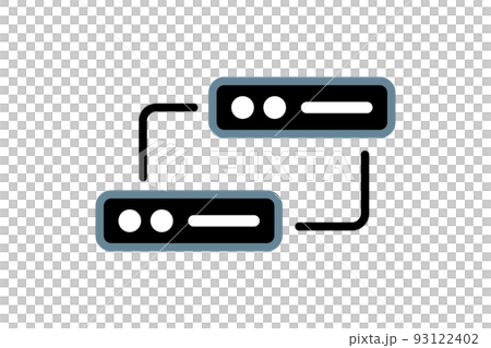 Data communication between servers. web hosting service. vector. 93122402