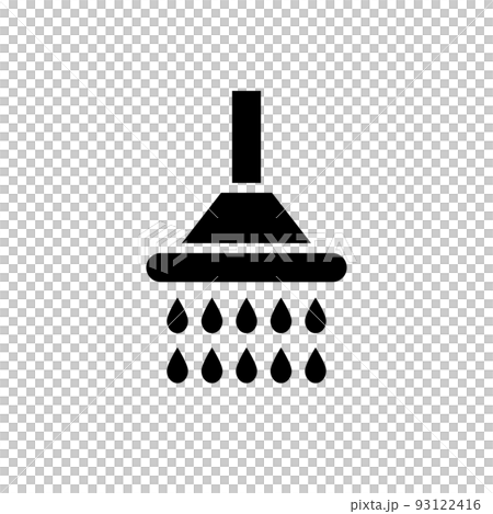 shower and water droplets. sprinkler. vector. 93122416