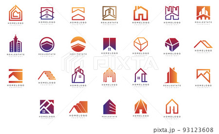 Real Estate Logo Set Design Vector 93123608