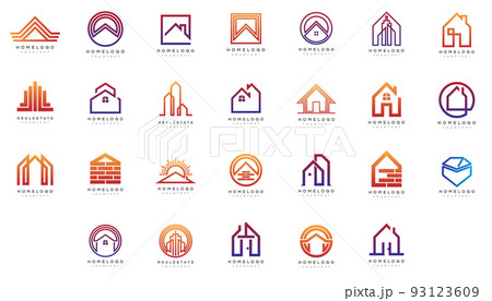 Real Estate Logo Set Design Vector 93123609
