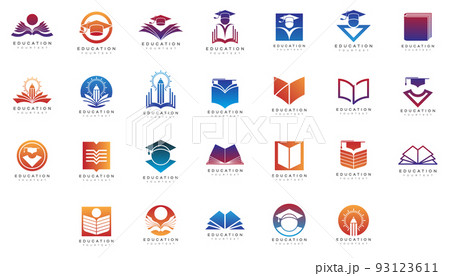 Education Logo Set Design Vector Education Logo Set Design Vector 93123611