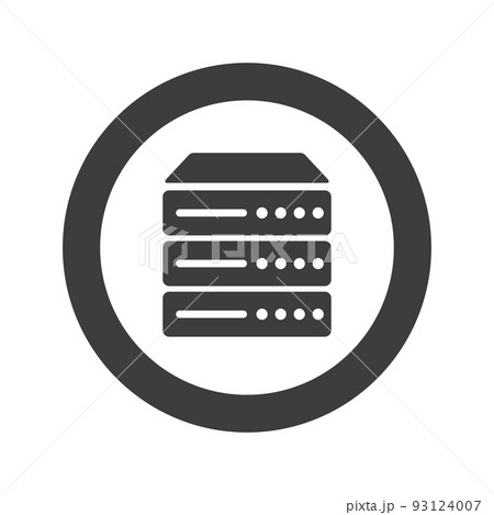 サーバーのボタン。データの保管。ベクター。 サーバーのボタン。データの保管。ベクター。 93124007
