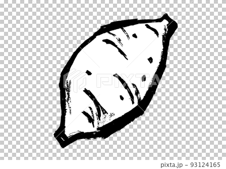 紅薯日式插畫素材單色線描 紅薯日式插畫素材單色線描 93124165