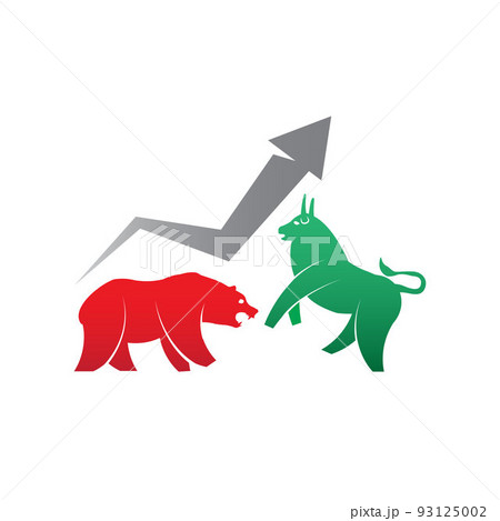 Stock market icon on white background 93125002