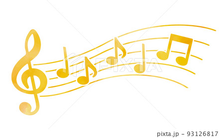 水彩調の音符。淡い色合いが美しい音楽記号 水彩調の音符。淡い色合いが美しい音楽記号 93126817