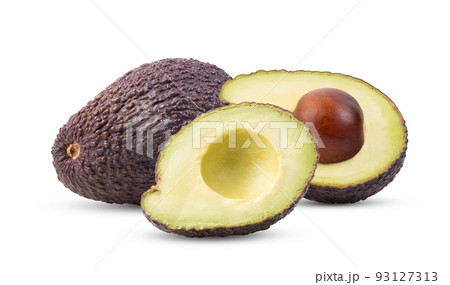 Avocado on white background 93127313