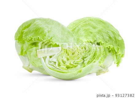 Green Iceberg lettuce isolated on white Green Iceberg lettuce isolated on white 93127382
