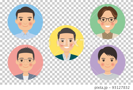 男性の笑顔アイコン 93127832