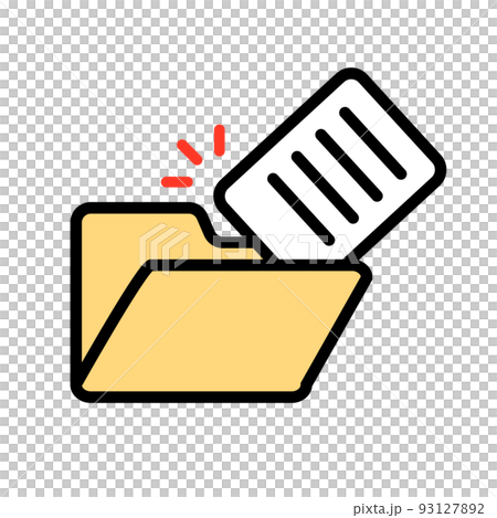 跳出文件夾的文件。向量。 93127892